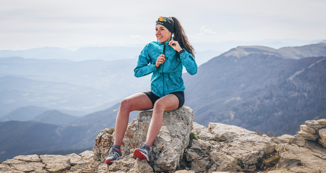 Veste de trail imperméable et respirante